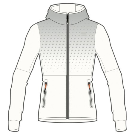 Varm damjacka Sportful Rythmo W vit/stålgrå